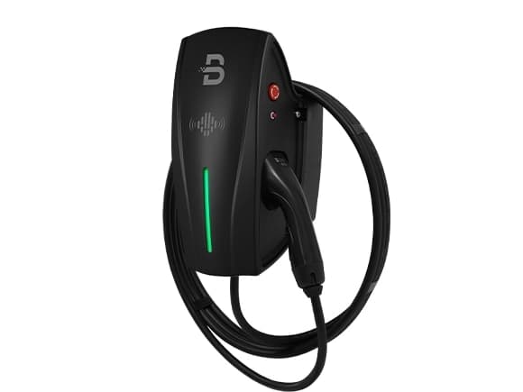 BENY 7.4 kW smart EV charger with tethered Type 2 cable.